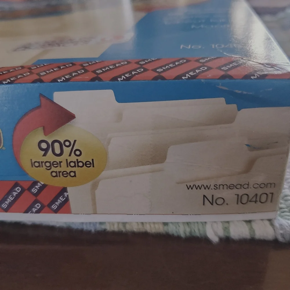 Super Tabs heavy weight folders SMEAD 1 box NIB New